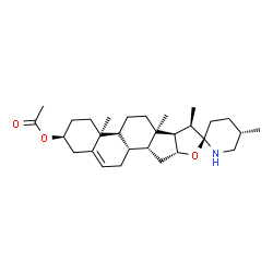 ChemSpider 2D Image | (3beta,14beta,16beta,20beta,22alpha,25S)-Spirosol-5-en-3-yl acetate | C29H45NO3