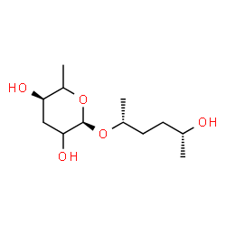 ChemSpider 2D Image | (2R,5R)-5-Hydroxy-2-hexanyl 3,6-dideoxy-alpha-L-glycero-hexopyranoside | C12H24O5