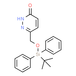 ChemSpider 2D Image | 6-({[(2-Methyl-2-propanyl)(diphenyl)silyl]oxy}methyl)-3(2H)-pyridazinone | C21H24N2O2Si