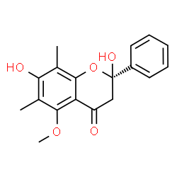 ChemSpider 2D Image | (2S)-2,7-dihydroxy-5-methoxy-6,8-dimethylflavanone | C18H18O5