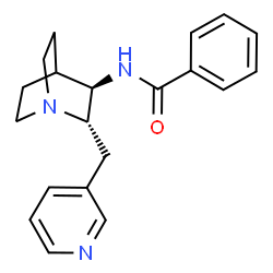 ChemSpider 2D Image | N-[(2S,3R)-2-(3-Pyridinylmethyl)-1-azabicyclo[2.2.2]oct-3-yl]benzamide | C20H23N3O