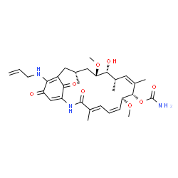 ChemSpider 2D Image | (4E,6Z,8S,9S,10Z,12S,13R,14S,16R)-19-(Allylamino)-13-hydroxy-8,14-dimethoxy-4,10,12,16-tetramethyl-3,20,22-trioxo-2-azabicyclo[16.3.1]docosa-1(21),4,6,10,18-pentaen-9-yl carbamate | C31H43N3O8