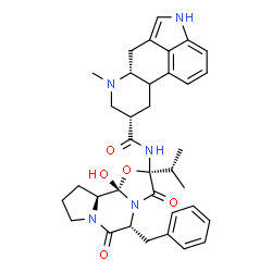 ChemSpider 2D Image | (5alpha,5'beta)-5'-Benzyl-12'-hydroxy-2'-isopropyl-3',6',18-trioxo-9,10-dihydroergotaman | C35H41N5O5