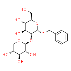 ChemSpider 2D Image | Benzyl 2-O-beta-D-xylopyranosyl-alpha-D-glucopyranoside | C18H26O10