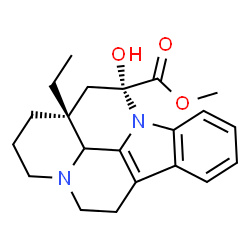 ChemSpider 2D Image | Methyl (3xi,14alpha)-14-hydroxy-14,15-dihydroeburnamenine-14-carboxylate | C21H26N2O3