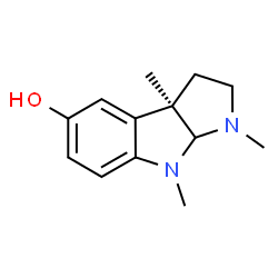 ChemSpider 2D Image | (3aR)-1,3a,8-Trimethyl-1,2,3,3a,8,8a-hexahydropyrrolo[2,3-b]indol-5-ol | C13H18N2O