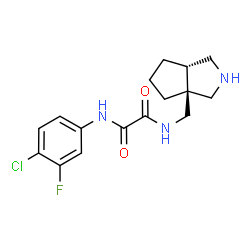 ChemSpider 2D Image | N-(4-Chloro-3-fluorophenyl)-N'-[(3aS,6aS)-hexahydrocyclopenta[c]pyrrol-3a(1H)-ylmethyl]ethanediamide | C16H19ClFN3O2