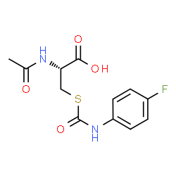 ChemSpider 2D Image | N-Acetyl-S-[(4-fluorophenyl)carbamoyl]-L-cysteine | C12H13FN2O4S