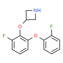 ChemSpider 2D Image | 3-[2-Fluoro-6-(2-fluorophenoxy)phenoxy]azetidine | C15H13F2NO2