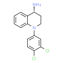 ChemSpider 2D Image | (4R)-1-(3,4-Dichlorophenyl)-1,2,3,4-tetrahydro-4-quinolinamine | C15H14Cl2N2