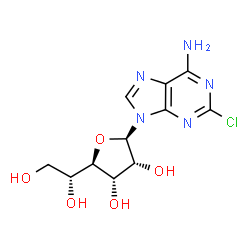ChemSpider 2D Image | 9-(beta-D-Allofuranosyl)-2-chloro-9H-purin-6-amine | C11H14ClN5O5