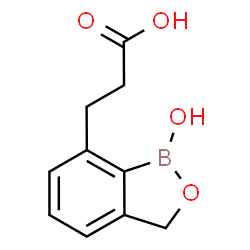 ChemSpider 2D Image | 3-(1-Hydroxy-1,3-dihydro-2,1-benzoxaborol-7-yl)propanoic acid | C10H11BO4