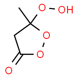 ChemSpider 2D Image | 5-Hydroperoxy-5-methyl-1,2-dioxolan-3-one | C4H6O5