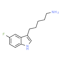 ChemSpider 2D Image | 5-(5-Fluoro-1H-indol-3-yl)-1-pentanamine | C13H17FN2