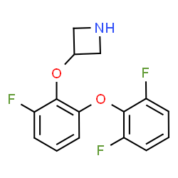 ChemSpider 2D Image | 3-[2-(2,6-Difluorophenoxy)-6-fluorophenoxy]azetidine | C15H12F3NO2