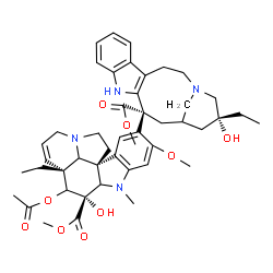 ChemSpider 2D Image | (2xi,3alpha,4xi,4'alpha,5beta,12alpha,18'beta,19xi)-Vincaleukoblastine | C46H58N4O9