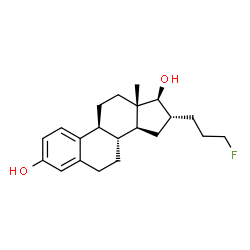 ChemSpider 2D Image | (16alpha,17beta)-16-(3-Fluoropropyl)estra-1(10),2,4-triene-3,17-diol | C21H29FO2