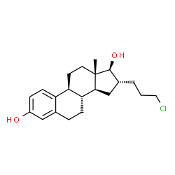 ChemSpider 2D Image | (16alpha,17beta)-16-(3-Chloropropyl)estra-1(10),2,4-triene-3,17-diol | C21H29ClO2