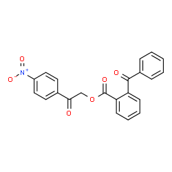 ChemSpider 2D Image | 2-(4-Nitrophenyl)-2-oxoethyl 2-benzoylbenzoate | C22H15NO6