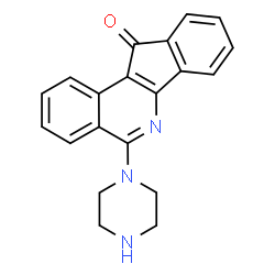 ChemSpider 2D Image | 5-(1-Piperazinyl)-11H-indeno[1,2-c]isoquinolin-11-one | C20H17N3O