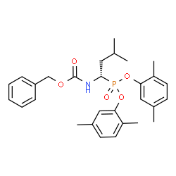 ChemSpider 2D Image | Bis(2,5-dimethylphenyl) [(1S)-1-{[(benzyloxy)carbonyl]amino}-3-methylbutyl]phosphonate | C29H36NO5P