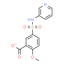 ChemSpider 2D Image | 2-Methoxy-5-(3-pyridinylsulfamoyl)benzoate | C13H11N2O5S