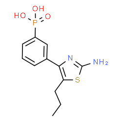 ChemSpider 2D Image | [3-(2-Amino-5-propyl-1,3-thiazol-4-yl)phenyl]phosphonic acid | C12H15N2O3PS
