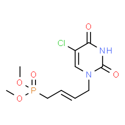ChemSpider 2D Image | Dimethyl [(2E)-4-(5-chloro-2,4-dioxo-3,4-dihydro-1(2H)-pyrimidinyl)-2-buten-1-yl]phosphonate | C10H14ClN2O5P