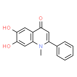 ChemSpider 2D Image | 6,7-Dihydroxy-1-methyl-2-phenyl-4(1H)-quinolinone | C16H13NO3
