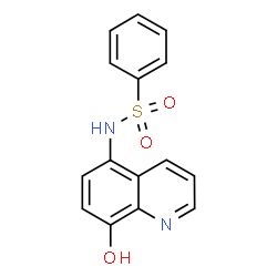 ChemSpider 2D Image | N-(8-Hydroxy-5-quinolinyl)benzenesulfonamide | C15H12N2O3S