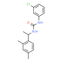 ChemSpider 2D Image | 1-(3-Chlorophenyl)-3-[1-(2,4-dimethylphenyl)ethyl]urea | C17H19ClN2O