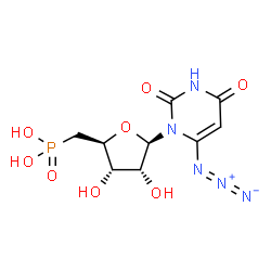 ChemSpider 2D Image | 6-Azido-5'-deoxy-5'-phosphonouridine | C9H12N5O8P
