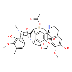 ChemSpider 2D Image | (1S,1'S,12'S)-5',6,12'-Trihydroxy-6',7-dimethoxy-7',21',30'-trimethyl-27'-oxo-3,4-dihydro-2H-spiro[isoquinoline-1,26'-[17,19,28]trioxa[24]thia[13,30]diazaheptacyclo[12.9.6.1~3,11~.0~2,13~.0~4,9~.0~15,
23~.0~16,20~]triaconta[4,6,8,15,20,22]hexaen]-22'-yl acetate | C39H43N3O11S
