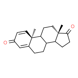ChemSpider 2D Image | (8xi,9xi,10alpha,14xi)-Androsta-1,4-diene-3,17-dione | C19H24O2