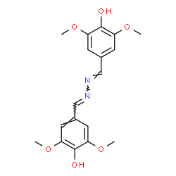 ChemSpider 2D Image | 4,4'-[(1E,2E)-1,2-Hydrazinediylidenedi(E)methylylidene]bis(2,6-dimethoxyphenol) | C18H20N2O6