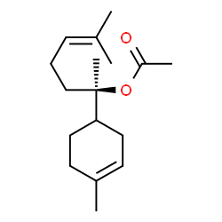 ChemSpider 2D Image | (2R)-6-Methyl-2-(4-methyl-3-cyclohexen-1-yl)-5-hepten-2-yl acetate | C17H28O2