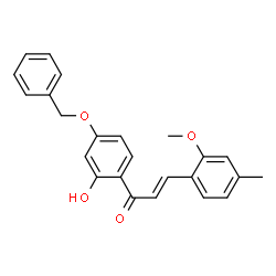 ChemSpider 2D Image | (2E)-1-[4-(Benzyloxy)-2-hydroxyphenyl]-3-(2-methoxy-4-methylphenyl)-2-propen-1-one | C24H22O4