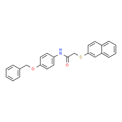 ChemSpider 2D Image | N-[4-(Benzyloxy)phenyl]-2-(2-naphthylsulfanyl)acetamide | C25H21NO2S