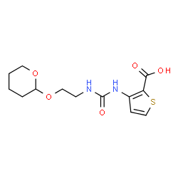 ChemSpider 2D Image | 3-({[2-(OXAN-2-YLOXY)ETHYL]CARBAMOYL}AMINO)THIOPHENE-2-CARBOXYLIC ACID | C13H18N2O5S