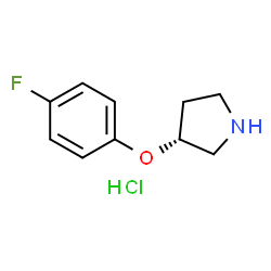 ChemSpider 2D Image | (R)-3-(4-Fluorophenoxy)pyrrolidine Hydrochloride | C10H13ClFNO