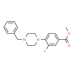 ChemSpider 2D Image | Methyl 4-(4-benzyl-1-piperazinyl)-3-fluorobenzoate | C19H21FN2O2
