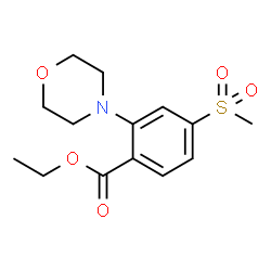 ChemSpider 2D Image | Ethyl 4-(methylsulfonyl)-2-(4-morpholinyl)benzoate | C14H19NO5S