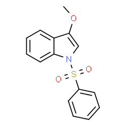 ChemSpider 2D Image | 3-Methoxy-1-(phenylsulfonyl)-1H-indole | C15H13NO3S