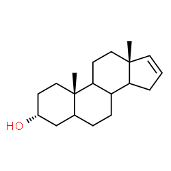 ChemSpider 2D Image | (3alpha,8xi,9xi,14xi)-Androst-16-en-3-ol | C19H30O