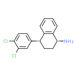 ChemSpider 2D Image | (1R,4R)-4-(3,4-Dichlorophenyl)-1,2,3,4-tetrahydro-1-naphthalenamine | C16H15Cl2N