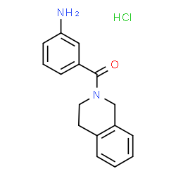 ChemSpider 2D Image | (3-Aminophenyl)(3,4-dihydro-2(1H)-isoquinolinyl)methanone hydrochloride (1:1) | C16H17ClN2O