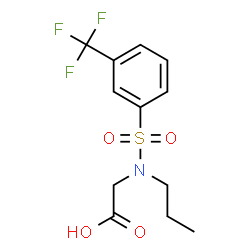 ChemSpider 2D Image | N-Propyl-N-{[3-(trifluoromethyl)phenyl]sulfonyl}glycine | C12H14F3NO4S