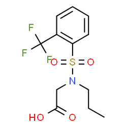 ChemSpider 2D Image | N-Propyl-N-{[2-(trifluoromethyl)phenyl]sulfonyl}glycine | C12H14F3NO4S