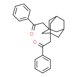 ChemSpider 2D Image | 2,2'-Tricyclo[3.3.1.1~3,7~]decane-1,3-diylbis(1-phenylethanone) | C26H28O2