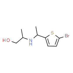 ChemSpider 2D Image | 2-{[1-(5-Bromo-2-thienyl)ethyl]amino}-1-propanol | C9H14BrNOS